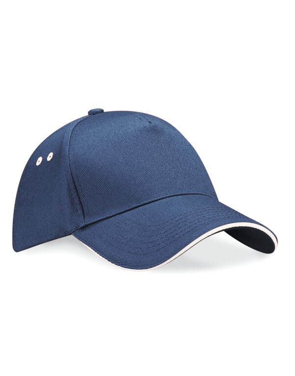 Beechfield Ultimate Sandwich Peak Cap | Unisex | Cotton Drill | 14 Colours | One Size - Hat - Logo Free Clothing