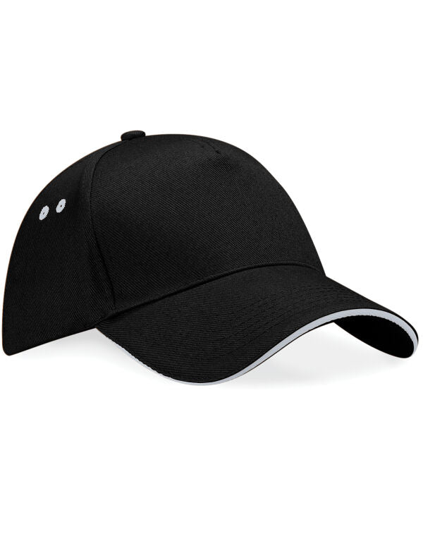 Beechfield Ultimate Sandwich Peak Cap | Unisex | Cotton Drill | 14 Colours | One Size - Hat - Logo Free Clothing