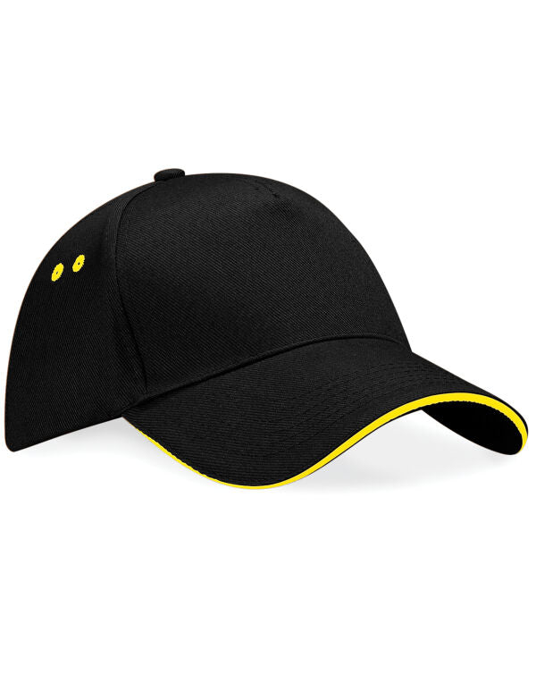 Beechfield Ultimate Sandwich Peak Cap | Unisex | Cotton Drill | 14 Colours | One Size - Hat - Logo Free Clothing