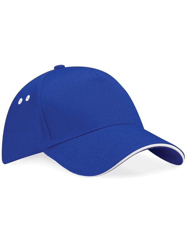 Beechfield Ultimate Sandwich Peak Cap | Unisex | Cotton Drill | 14 Colours | One Size - Hat - Logo Free Clothing