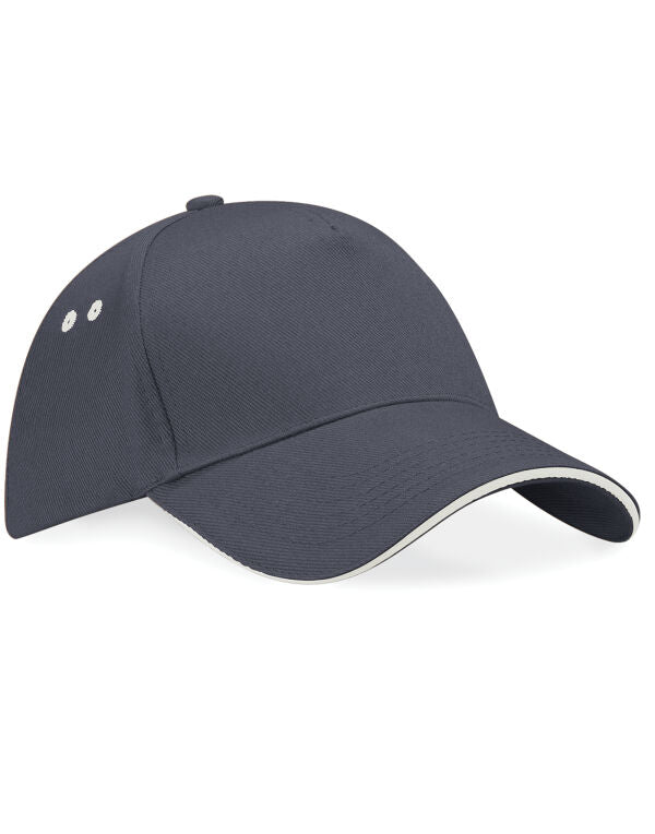 Beechfield Ultimate Sandwich Peak Cap | Unisex | Cotton Drill | 14 Colours | One Size - Hat - Logo Free Clothing