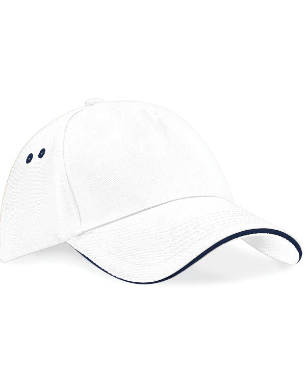 Beechfield Ultimate Sandwich Peak Cap | Unisex | Cotton Drill | 14 Colours | One Size - Hat - Logo Free Clothing