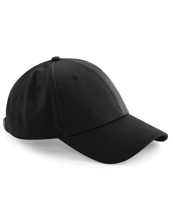 Beechfield Air Mesh 6 Panel Cap | Unisex | Pre-Curved Peak | 3 Colours | One Size - Hat - Logo Free Clothing