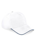 Beechfield Authentic 5 Panel Piped Peak Cap | Unisex | Cotton | 11 Colours | One Size - Hat - Logo Free Clothing