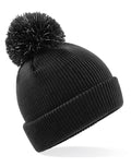 Beechfield Junior Reflective Bobble Beanie | Double Knit | 3 Colours | Kids Unisex Size - Hat - Logo Free Clothing