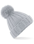 Beechfield Verbier Faux Fur Pop Pom Beanie | Unisex | Removable Pom-Pom | 4 Colours | One Size - Hat - Logo Free Clothing
