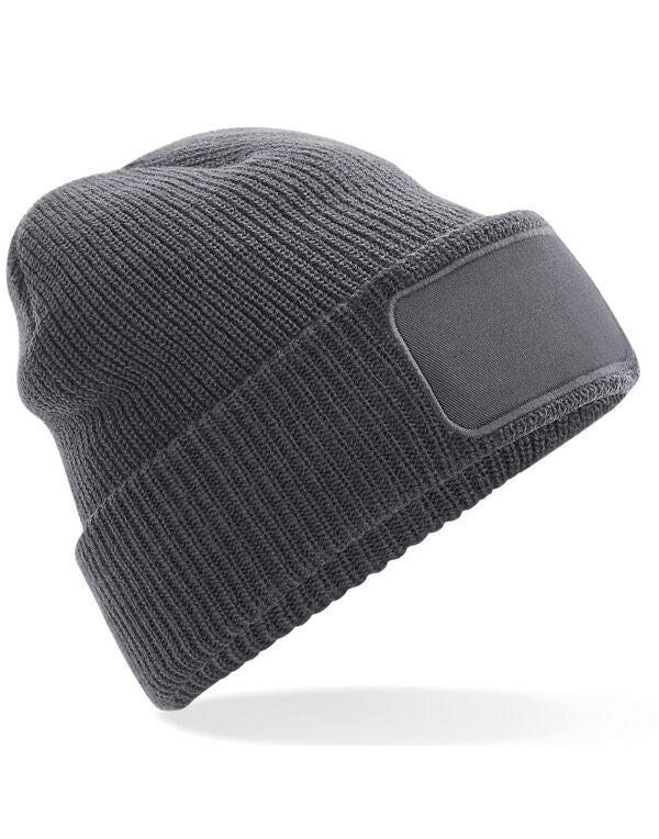 Beechfield Thinsulate™ Patch Beanie | Unisex | Thermal | Cuffed | 5 Colours | One Size - Hat - Logo Free Clothing