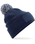 Beechfield Snowstar® Patch Beanie | Unisex | Pom-Pom | Soft Touch | 8 Colours | One Size - Hat - Logo Free Clothing