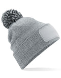 Beechfield Snowstar® Patch Beanie | Unisex | Pom-Pom | Soft Touch | 8 Colours | One Size - Hat - Logo Free Clothing