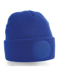 Beechfield Circular Patch Beanie | Unisex | Double Knit | Cuffed | 8 Colours | One Size - Hat - Logo Free Clothing