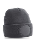 Beechfield Circular Patch Beanie | Unisex | Double Knit | Cuffed | 8 Colours | One Size - Hat - Logo Free Clothing