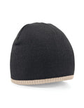Beechfield Two-Tone Pull On Beanie | Unisex | Double Knit | Soft | 5 Colours | One Size - Hat - Logo Free Clothing