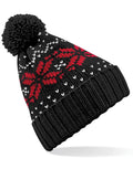 Beechfield Fair Isle Snowstar® Beanie | Unisex | Pom-Pom | Cuffed | 7 Colours | One Size - Hat - Logo Free Clothing