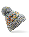 Beechfield Blizzard Bobble Beanie | Unisex | Geometric | Pom-Pom | 3 Colours | One Size - Hat - Logo Free Clothing