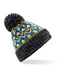 Beechfield Blizzard Bobble Beanie | Unisex | Geometric | Pom-Pom | 3 Colours | One Size - Hat - Logo Free Clothing