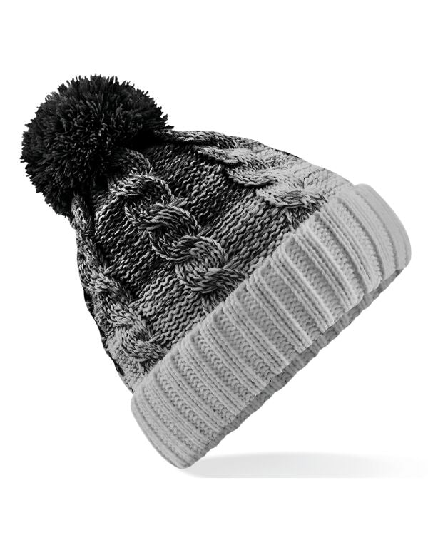 Beechfield Ombré Beanie | Unisex | Pom-Pom | Heavyweight | Soft | 4 Colours | One Size - Hat - Logo Free Clothing
