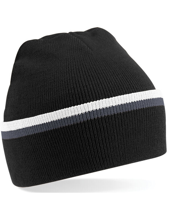 Beechfield Teamwear Beanie | Unisex | Cuffed | Warm | Stripe | 6 Colours | One Size - Hat - Logo Free Clothing