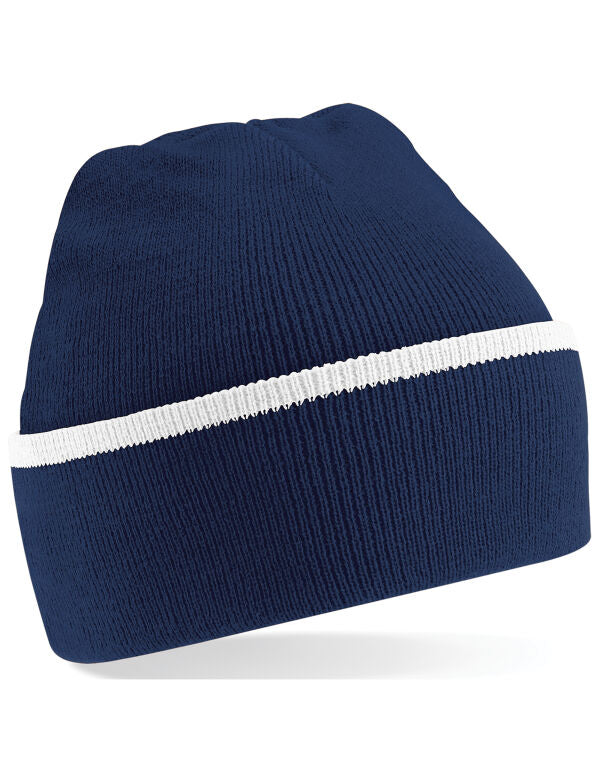 Beechfield Teamwear Beanie | Unisex | Cuffed | Warm | Stripe | 6 Colours | One Size - Hat - Logo Free Clothing
