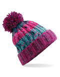 Beechfield Corkscrew Pom Pom Beanie | Unisex | Heavyweight Cable Knit | 15 Colours | One Size - Hat - Logo Free Clothing
