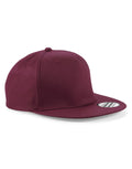 Beechfield 5 Panel Snapback Rapper Cap | Unisex | Flat Peak | 9 Colours | One Size - Hat - Logo Free Clothing