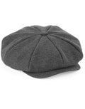 Beechfield Heritage Baker Boy Cap | Unisex | Herringbone | Fully Lined | Navy or Grey | S-XL - Hat - Logo Free Clothing