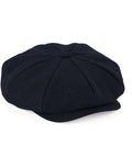 Beechfield Heritage Baker Boy Cap | Unisex | Herringbone | Fully Lined | Navy or Grey | S-XL - Hat - Logo Free Clothing