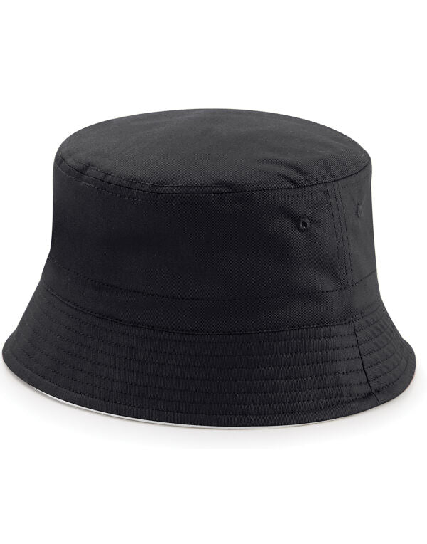 Beechfield Reversible Bucket Hat | Unisex | Cotton | Short Brim | 3 Colours | S-XL - Hat - Logo Free Clothing