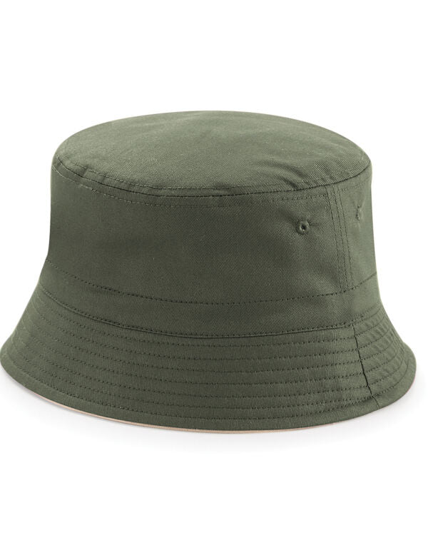 Beechfield Reversible Bucket Hat | Unisex | Cotton | Short Brim | 3 Colours | S-XL - Hat - Logo Free Clothing
