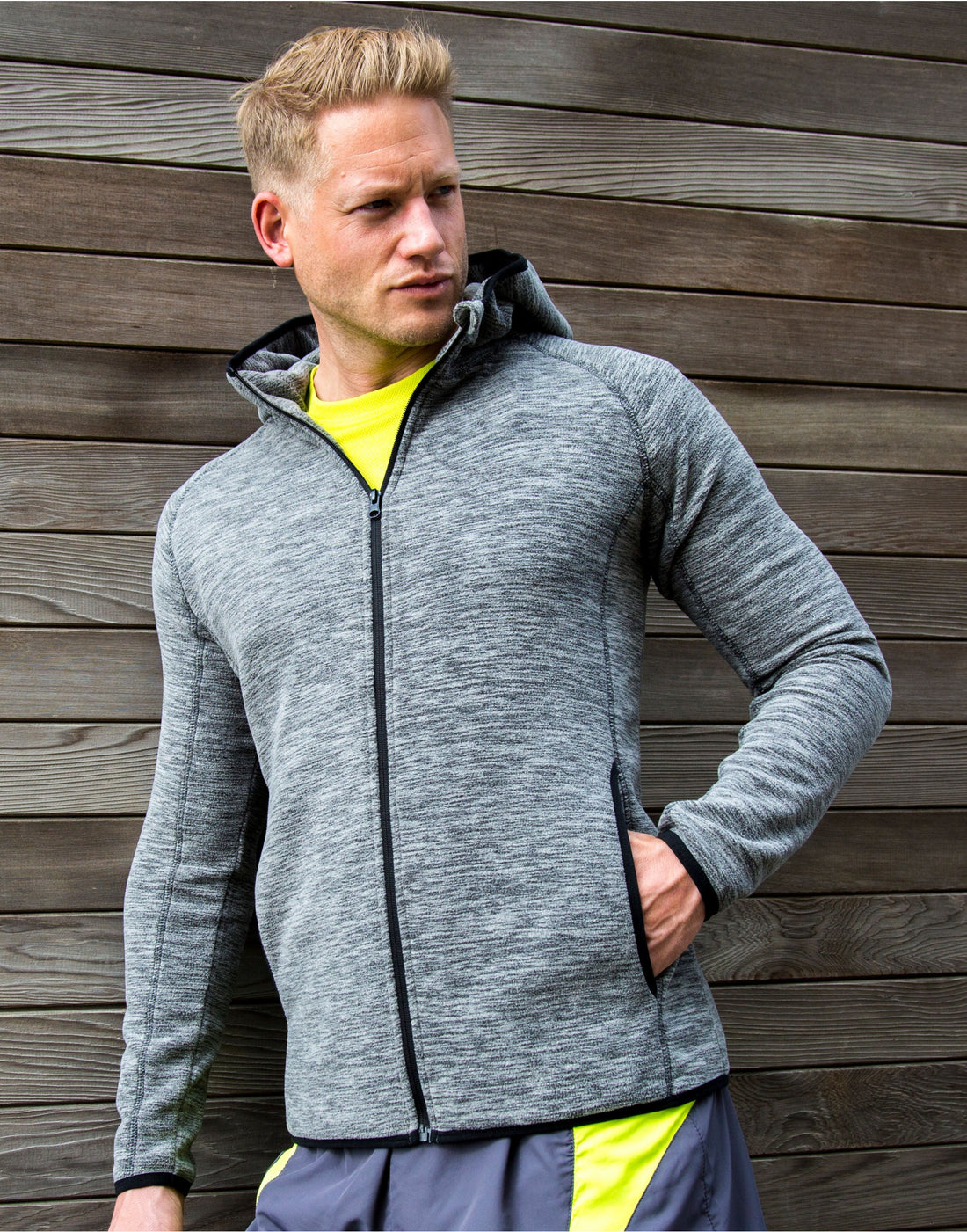 Spiro Fitness | Mens Microfleece Hoodie | Logo Free Clothing