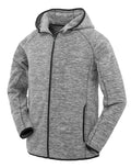 Spiro Fitness Mens Microfleece Hoodie | Lightweight Full Zip Hoodie | Grey Marl | S-3XL - Hoodie - Logo Free Clothing