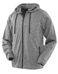 Spiro Fitness Mens Hooded Tee-Jacket | Lightweight Full Zip Hoodie | Grey Marl | S-3XL - Hoodie - Logo Free Clothing
