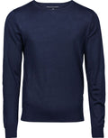 Tee Jays Mens Crew Neck Knitted Sweater | Merino Blend | Pullover | 3 Colours | S-3XL - Knitwear - Logo Free Clothing