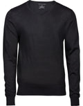 Tee Jays Mens V Neck Knitted Sweater | Merino Blend | Pullover | 3 Colours | S-3XL - Knitwear - Logo Free Clothing