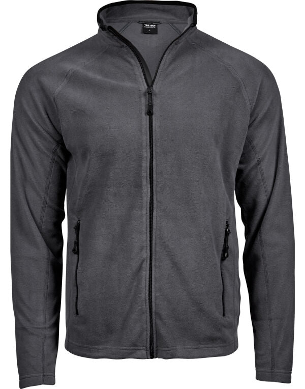 Tee Jays Mens Active Fleece | Lightweight | Zip-Up Fleece | Black or Grey | S-3XL - Fleece - Logo Free Clothing