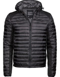 Tee Jays Mens Hooded Outdoor Crossover Jacket | Showerproof Hooded Puffer | 3 Colours | S-3XL - Summer Jacket - Logo Free Clothing