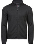 Tee Jays Mens Outdoor Fleece | Melange Fabric | Stylish Details | Black or Grey | S-3XL - Fleece - Logo Free Clothing