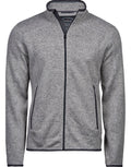 Tee Jays Mens Outdoor Fleece | Melange Fabric | Stylish Details | Black or Grey | S-3XL - Fleece - Logo Free Clothing