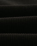 wax london men's Raleigh - Black Corduroy Pleated Trousers