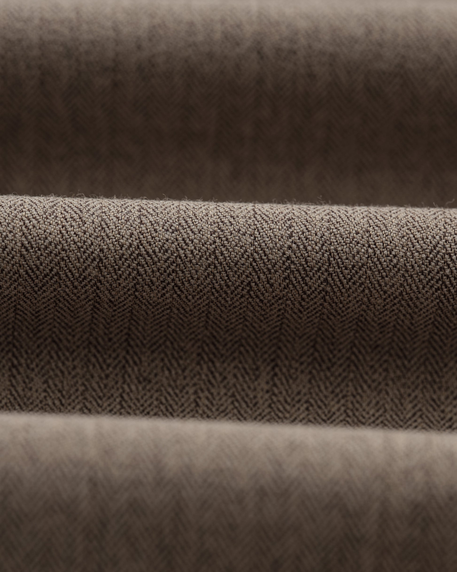 wax london men's Raleigh - Light Brown Herringbone Pleated Trousers