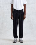 wax london men's Raleigh - Navy Corduroy Pleated Trousers