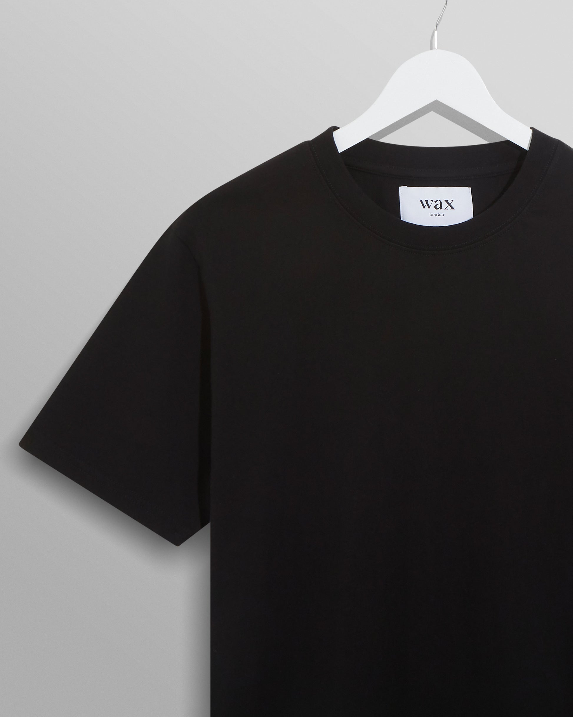 wax london men's Reid - Black Organic Cotton T-Shirt