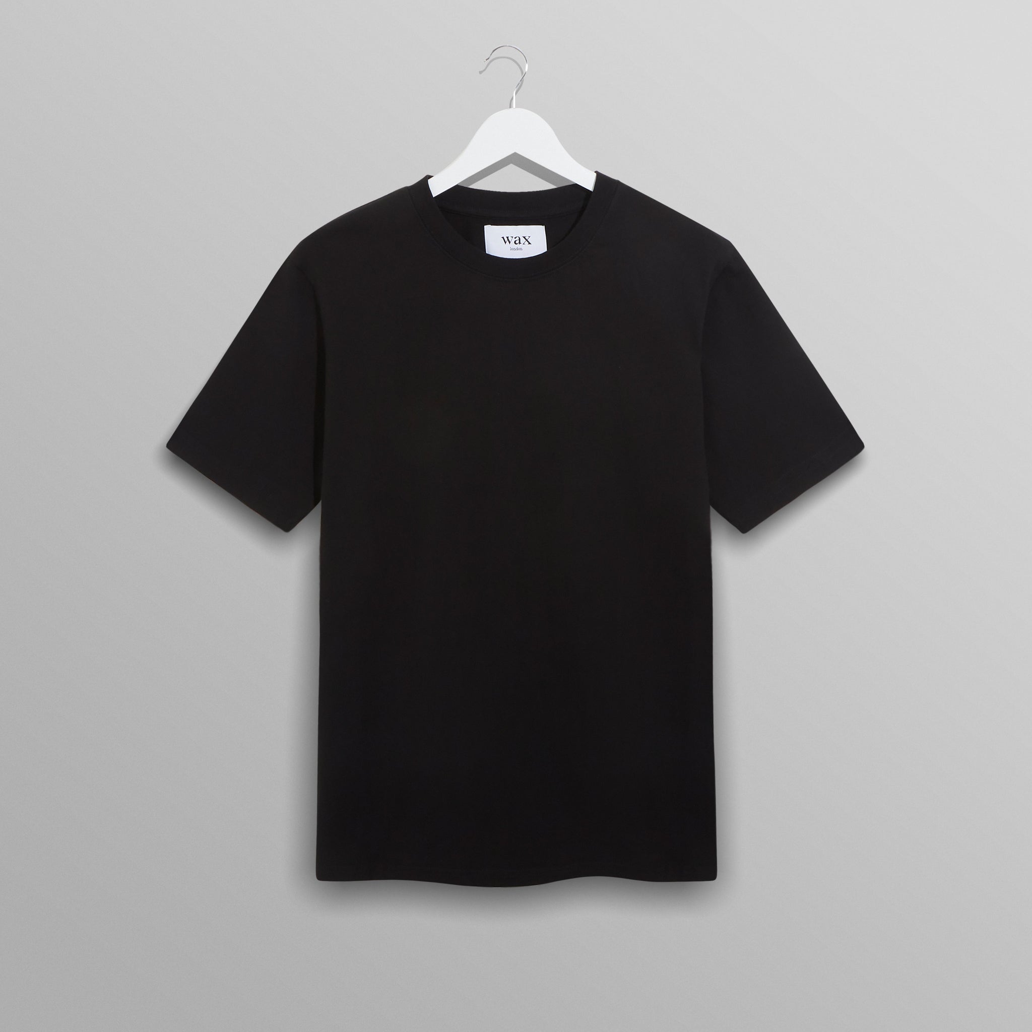 wax london men's Reid - Black Organic Cotton T-Shirt