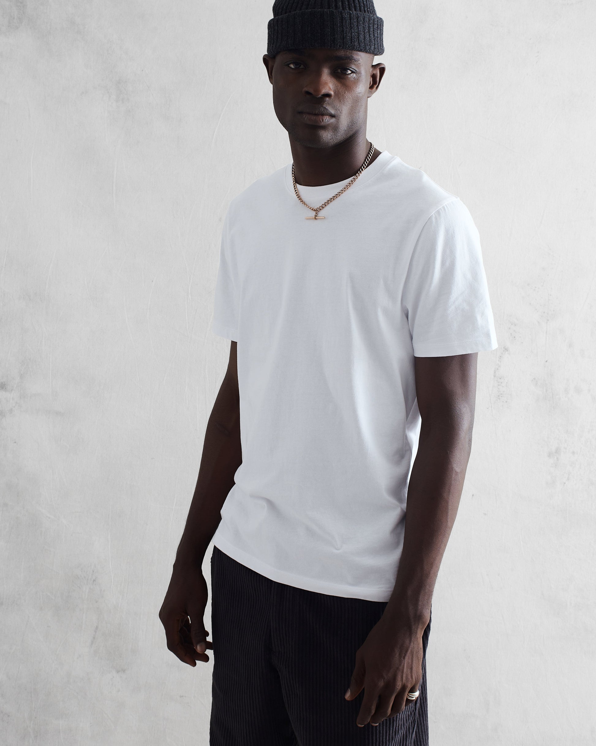 wax london men's Reid - White Organic Cotton T-Shirt