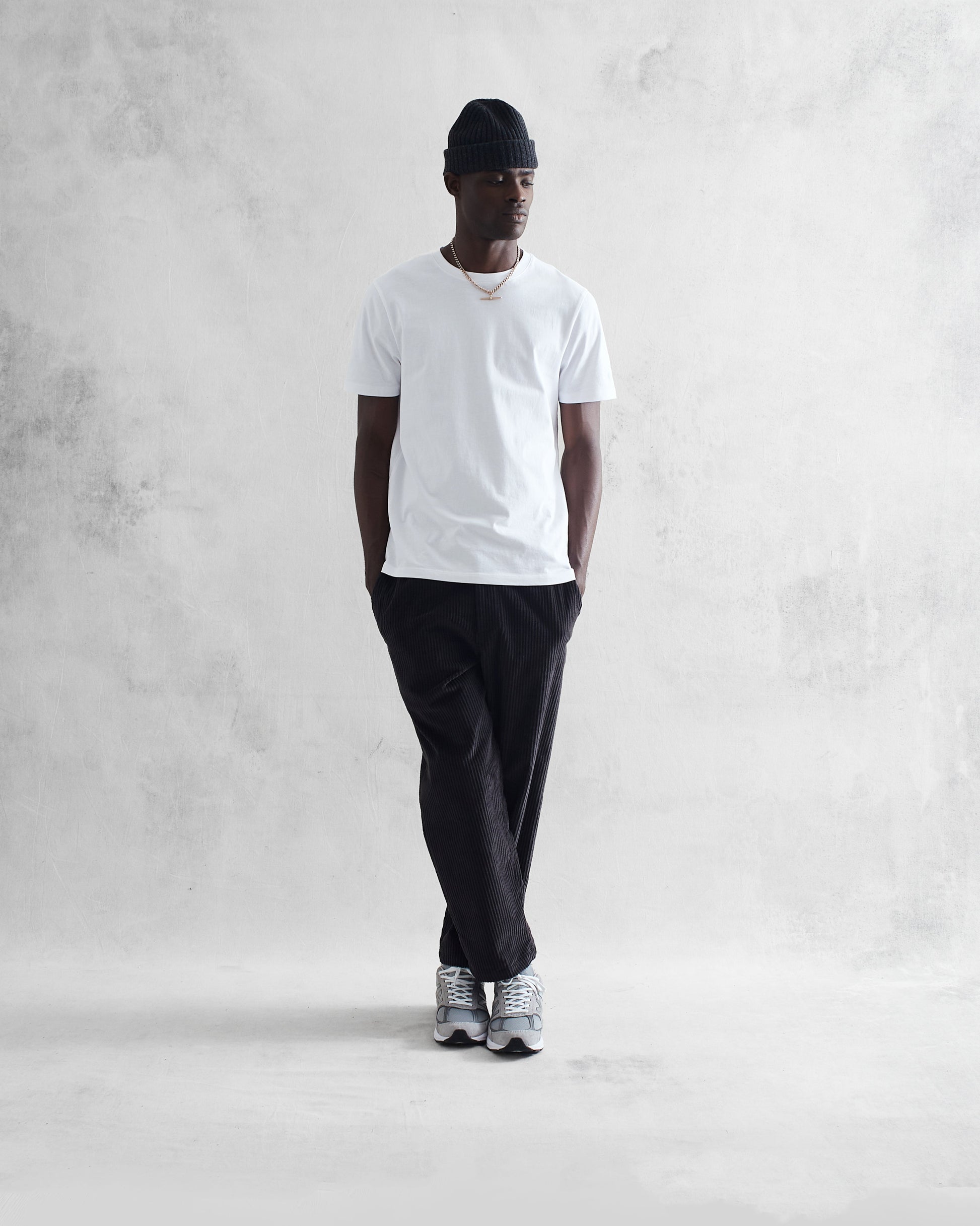 wax london men's Reid - White Organic Cotton T-Shirt