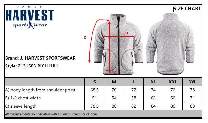 James Harvest Rich Hill Fleece | Mens Heavyweight Zip-Up Fleece Jacket | 3 Colours | S-3XL - Fleece - Logo Free Clothing