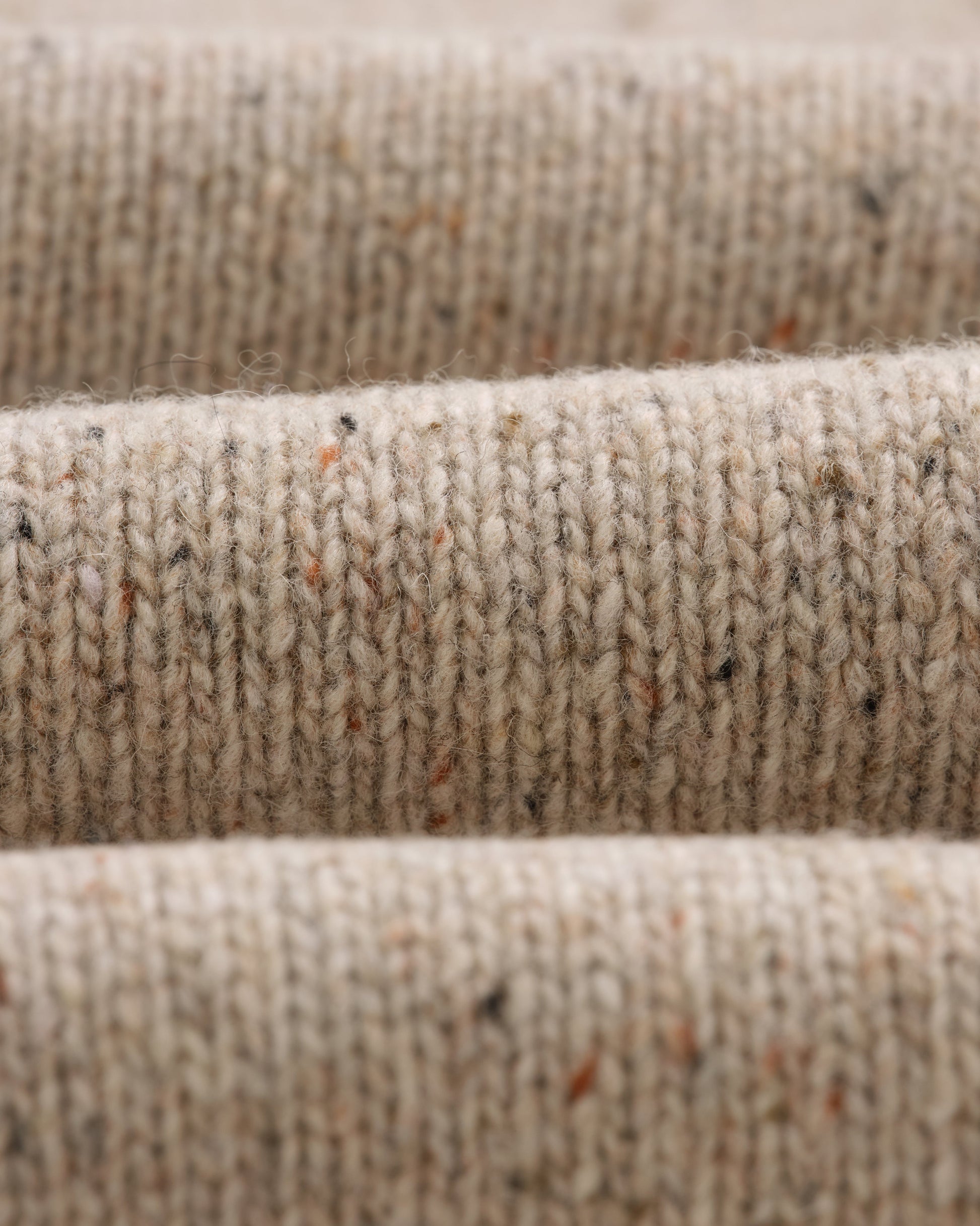 wax london men's Ridgeway - Natural Donegal Roll Neck Jumper