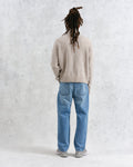 wax london men's Ridgeway - Natural Donegal Roll Neck Jumper