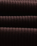 wax london men's Riley - Dark Brown Structured Waffle Crewneck Jumper