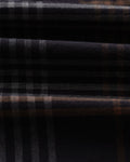 wax london men's Ripley - Navy And Orange Check Flannel Lounge Shirt