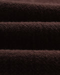 wax london men's Romer - Dark Brown Heavy Crinkle Cotton Overshirt